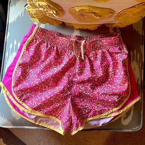 Nike Dri fit Ladies M Fushia & Yellow Athletic Shorts 🩳